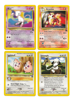 4 PROMO BLACK STAR Eevee, Igglybuff, Arcanine, Smeargle POKEMON NM SPANISH Lot - Image 1