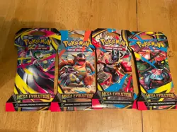 Pokemon Mega Evolution Sleeved Booster Pack Art Bundle Pokemon Set Of 4 - SEALED - Image 1