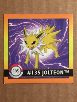 Pokemon 1999 Artbox Series 1 Stickers Jolteon 135. - Image 1