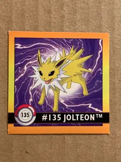 Pokemon 1999 Artbox Series 1 Stickers Jolteon 135. - Image 3