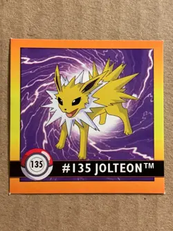 Pokemon 1999 Artbox Series 1 Stickers Jolteon 135. - Image 5