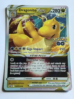 Dragonite VStar SWSH236 Sword & Shield Pokemon GO 2022 Mint - 9.0 + Holo Promo - Image 4