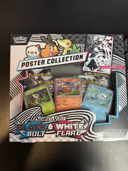 (2) Pokemon Black Bolt And White Flare Unova Poster Collection Box New Sealed - Image 2