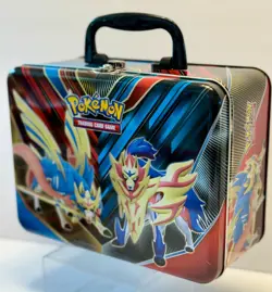 Pokemon Nintendo "Sword & Shield" ~ Zacian & Zamazentan Tin Lunch Box~NEW! - Image 1