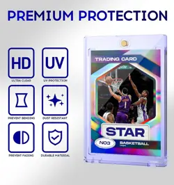 50ct Magnetic Card Holder, 35pt One Touch U-V 50 PACK, White - Image 3