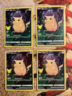 Pokemon Celebrations PIKACHU Full Art Holo Rare 005/025 4-Card LOT - Image 1