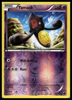 Yamask 55/116 Plasma Freeze Reverse Holo Pokemon Card | LP - Image 1