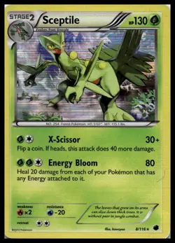 Sceptile 8/116 Plasma Freeze Holo Rare Pokemon Card | LP - Image 1