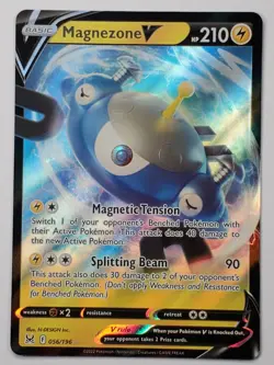 Magnezone V 056/196 Ultra Rare SWSH11: Lost Origin NM English Pokemon Card - Image 1