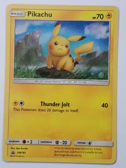 Pikachu SM183 Holo SM Promos LP English Pokemon Card - Image 1