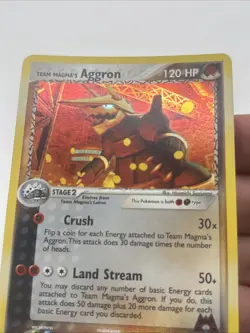 TEAM MAGMA'S AGGRON 7/95 EX Team Magma vs Team Aqua HOLO Pokemon TCG card NM - Image 3