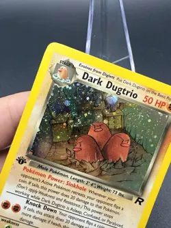 DARK DUGTRIO Pokemon Card - WOTC - 1st Edition - Team Rocket - 6/82 - Swirl - Image 2