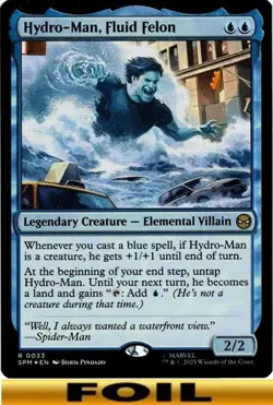 1x - Hydro-Man, Fluid Felon - FOIL #33 - Marvel's Spider-Man - NM MTG - Image 1