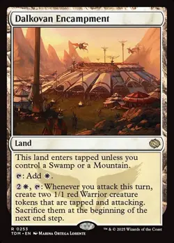 MTG 1x Dalkovan Encampment, NM, Tarkir: Dragonstorm Regular, Token Attacking - Image 1