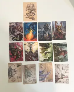 Magic the Gathering MTG Art Series w/ GOLD-STAMP SIGNATURE 13 Cards Brothers war - Image 1