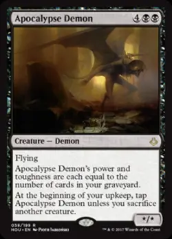 Apocalypse Demon -Foil Light Play MTG Hour of Devastation - Image 1