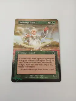 Yavimaya Elde MTG hand painted altered extended art Urza's Destiny - Image 1