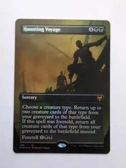 MTG Haunting Voyage (KHM) Kaldheim Borderless Foil Mythic 296 - Image 1