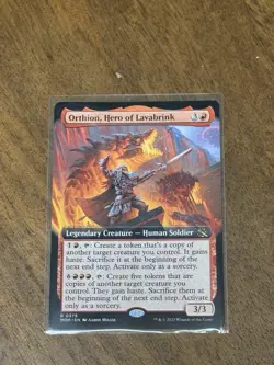 MTG Orthion, Hero of Lavabrink - Extended Art NM-Mint March of the Machine - Image 1