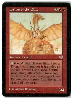 MTG Zirilan of the Claw - Mirage Moderately Played English - Image 1