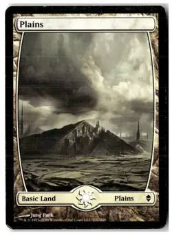 MTG Plains (231) - Full Art - Zendikar Heavily Played English Playset (x10) - Image 3