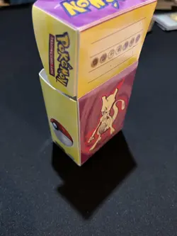 1998/1999 Zap! Pokemon Deck Box w/ Sleeves Pikachu & Mewtwo used - Image 3