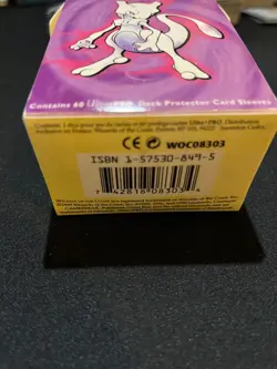 1998/1999 Zap! Pokemon Deck Box w/ Sleeves Pikachu & Mewtwo used - Image 4