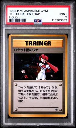 1998 POKEMON JPN GYM THE ROCKET'S TRAP-HOLO PSA 9 - Image 1