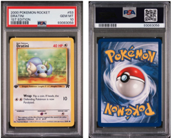 PSA GEM MINT 10 2000 POKEMON TCG TEAM ROCKET #53 DRATINI 1ST EDITION - Image 1