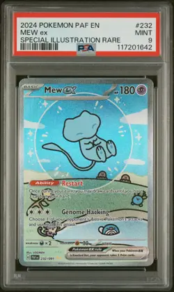 2024 Pokemon Paldean Fates #232 Mew Ex Special Illustration Rare PSA 9 - Image 1