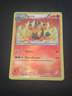 Pignite 18/114 Black & White Reverse Holo Rare Pokemon TCG Light Played - Image 1
