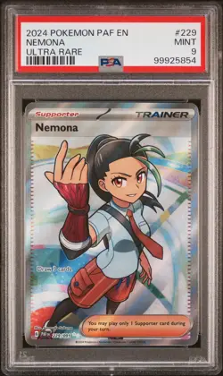 2024 Pokemon Paldean Fates #229 Nemona Ultra Rare PSA 9 - Image 1