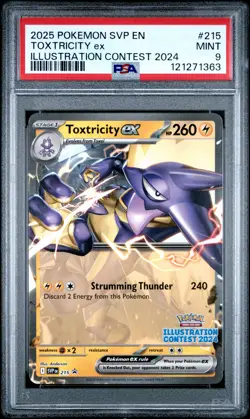 2025 Pokemon Black Star Promo #215 Toxtricity Ex Illustration Contest 2024 PSA 9 - Image 1