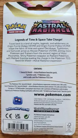 Pokemon Sword & Shield Astral Radiance Checklane Blister Pack - Toxel NEW - Image 2