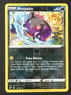 Pokemon TCG Morpeko 116/195 Reverse Holo Uncommon Silver Tempest LP - Image 1