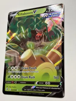 Rillaboom V 022/264 Ultra Rare Holo - 2021 Pokemon Fusion Strike NM - Image 3