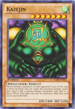 Yugioh! MP Kazejin - LCJW-EN225 - Common - 1st Edition Moderately Played, Englis - Image 1