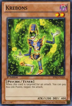 Yugioh! MP Krebons - BP02-EN068 - Rare - 1st Edition Moderately Played, English - Image 1