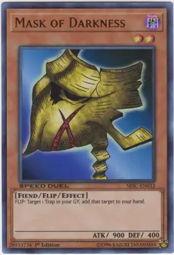 Yugioh! MP Mask of Darkness - SBSC-EN033 - Ultra Rare - 1st Edition Moderately P - Image 1