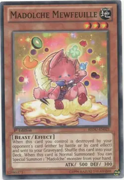 Yugioh! MP Madolche Mewfeuille - REDU-EN021 - Common - 1st Edition Moderately Pl - Image 1