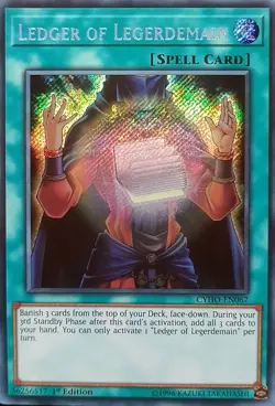 Yugioh! MP Ledger of Legerdemain - CYHO-EN067 - Secret Rare - 1st Edition Modera - Image 1