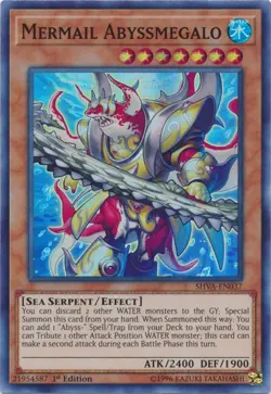 Yugioh! MP Mermail Abyssmegalo - SHVA-EN037 - Super Rare - 1st Edition Moderatel - Image 1