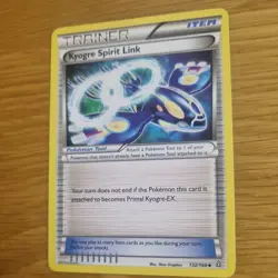 KYOGRE SPIRIT LINK 132/160 POKEMON CARD (PRIMAL CLASH SET) - Image 4