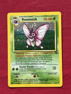 Venomoth 13/64 Holo Shiny Card Excellent Condition Pokemon (T89) - Image 1