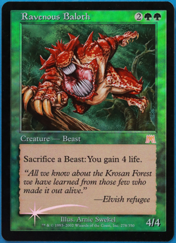 Ravenous Baloth FOIL Onslaught PLD Green Rare MAGIC CARD (ID# 505649) ABUGames - Image 1