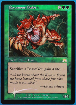 Ravenous Baloth FOIL Onslaught PLD Green Rare MAGIC CARD (ID# 505650) ABUGames - Image 1