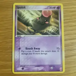 SPOINK 7/12 POKEMON CARD (PLUSLE & MINUM TRAINER KIT SET) - Image 2