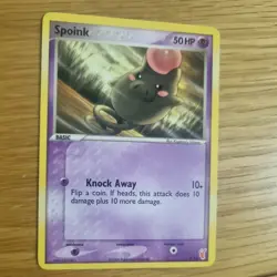 SPOINK 7/12 POKEMON CARD (PLUSLE & MINUM TRAINER KIT SET) - Image 3