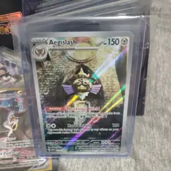 Pokemon TCG Aegislash Paradox Rift Holo Card 210/182 Illustration - Image 1