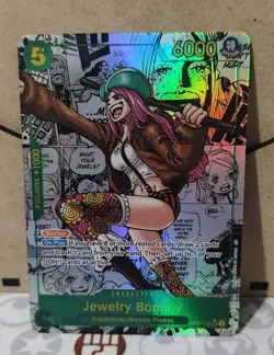 Jewelry Bonney OP12-118 SEC Super Parallel Manga / One Piece Card - Image 1